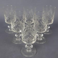Lot Verre à Brandy Cristal Bord Biseauté Bavaria Germany Bleikristall Ans 60