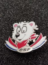 Broche  Émaillé "esf" OURSON Récompense Ski