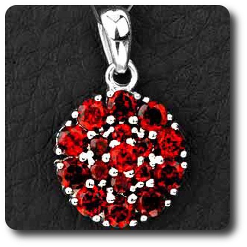 Pendentif grenat argent 925 - grenat,