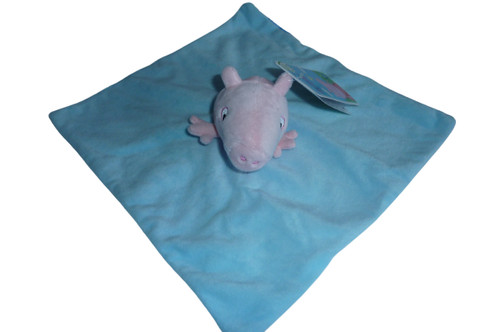 Doudou cochon peppa pig - doudou, bleu