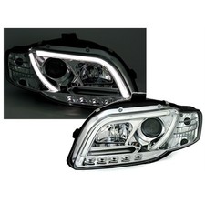 2 FEUX PHARE AVANT TUBE LED POUR AUDI A4 B7 DE 11/2004 A 11/2007 + FONCTION DRL