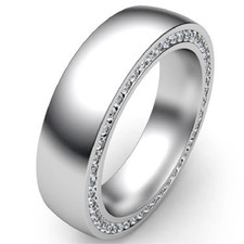 Bague homme ronde blanc - bague,