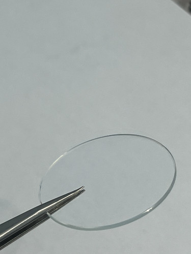 Verre montre rond minéral - verre,