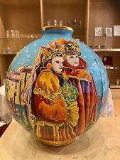 Grand Vase Boule Venise Émaux de Longwy Neuf