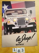 RENAULT JEEP CJ 7 STANDARD, RENEGADE, LAREDO Prospectus F 1983 8 pages 4x4 Pub