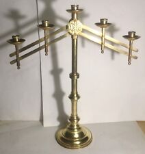 Important Chandelier D’église Ajustable XIXe   65 Cm  Church Brass Candlestick