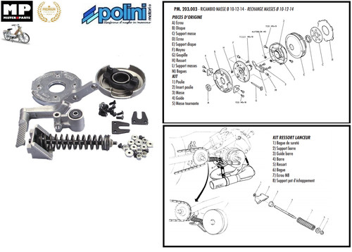 Kit variateur polini spring - kit,
