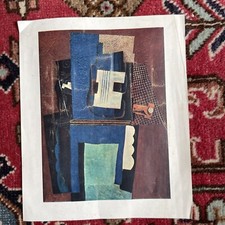 Picasso « Guitare Sur La Cheminée »1915 Reproduction Éditions Braun Et Cie Rare!