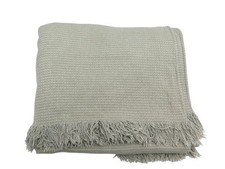 NEUF PLAID HERMES COUVRE LIT EN CACHEMIRE & COTON SOIE CASHMERE BLANKET 1600€