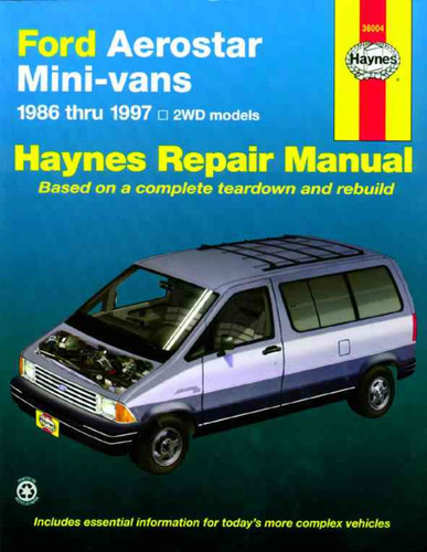 Manuel ford aerostar mini vans - ford,