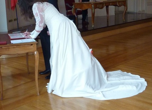 Robe mariée avec - robe, de