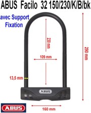 Antivol U Abus Facilo 32/150/230/K/B/BK  + support pour Vélo / Trottinette  NEUF