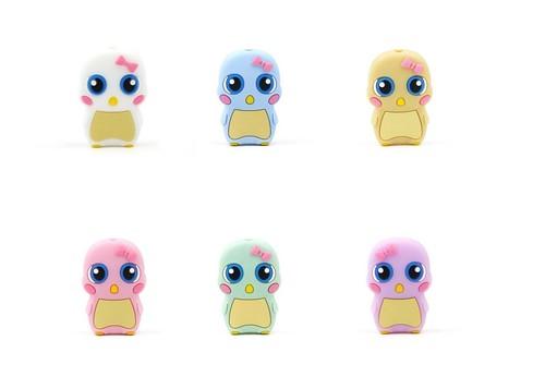 Perle silicone poussin - poussin, x