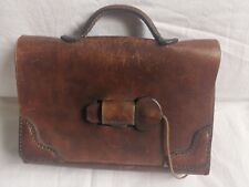 Vintage sac femme cartable cuir Marron fermeture rare 29,5 x 20,5 x 9 cm