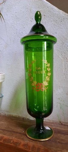 Pot pharmacie verre vert - a,