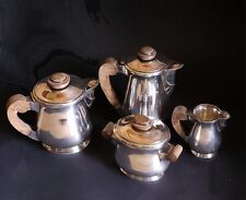 Frionnet Francois Metal Argente Art Déco 1930 Service A Cafe Silver Bois 1925