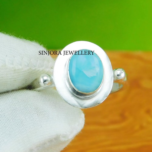 Bague cadeau larimar pierre - bague,