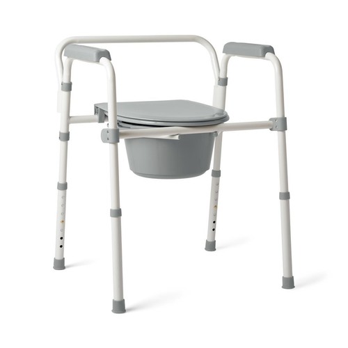 Steel folding commode - steel,
