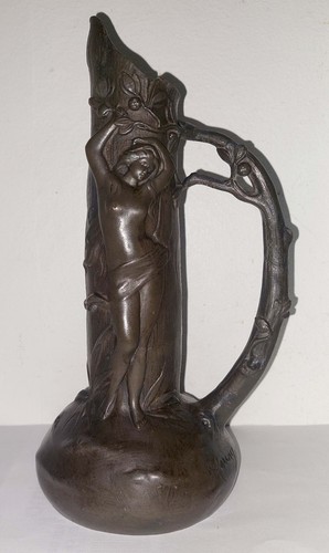 Pichet vase art nouveau etain - vase,