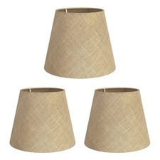 3x Abat-jour Lin Jute Chanvre