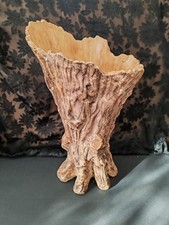 Grand Vase Forme De Tronc D'arbre 40 Cm Signé Jamet Paris