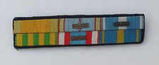 Barrettes de ruban 6 médailles 1939-45, Indochine, Algérie, Suez