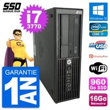 PC HP WorkStation Z220 SFF Intel Core i7-3770 RAM 16Go SSD 960Go Windows 10 Wifi