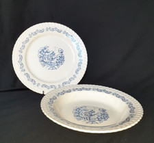 2 plats ronds en faïence de