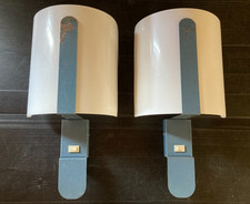 ARLUS Paire d'appliques métal perspex blanc vintage wall light 1960