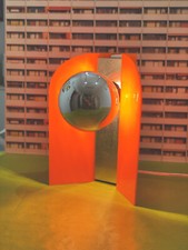 Space Age 70 Lampe à poser plexiglass Orange 1970