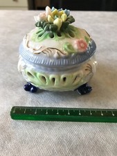 ANCIEN POT DRAGEE ... CERAMIQUE  PORCELAINE MARIAGE COMMUNION BAPTEME ...