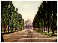 Utah, Salt Lake City, Salt Palace (with defect)  Vintage photochrom print by Det