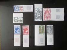 8 timbres France variété non