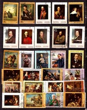 ZY1381 RUSSIE/URSS:tableaux célèbres de musée. personnages et scenes diverses 