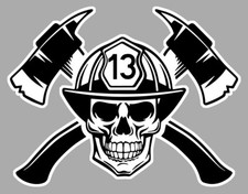 STICKER POMPIER USA AMERICAIN