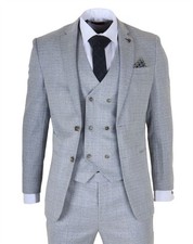 Homme Bleu Clair Carreaux 3