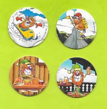 4 Pogs - Belin - 1995 - Avimage - N°7, 8, 9 et 10