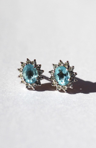 Boucles oreilles blanc - boucles, or