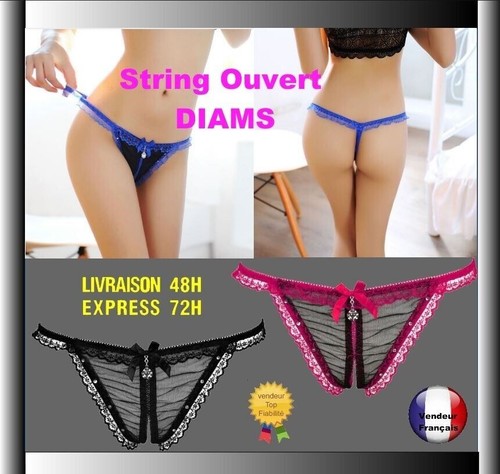 String ouvert dentelle diam s - string,