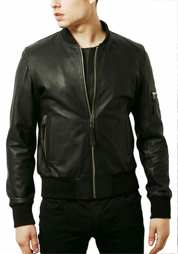 Blouson bomber homme - noir, en