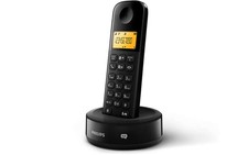 Philips D165B Téléphone Fixe sans Fil – Téléphone DECT – Écran 1,6 Pouce – 50 Co