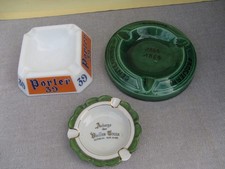 Lot de 3  cendriers publicitaires : Bière Porter , Grojean , Vieilles Tours