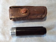 Ancien contrôleur de pression,Michelin,automobile,Longueur 6 cm étui en Cuir