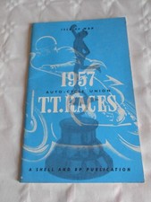 Ile de Man TT courses 1957 Shell et BP essence publication nombreuses photos