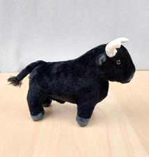 Peluche taureau WILD REPUBLIC noir, gris et blanc – 25 cm - doudou