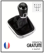 Pommeau soufflet levier 5 vitesses POUR POLO V 6R 6C (2009 à 2017) polo 5 (12mm)