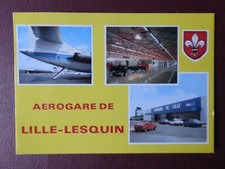 CARTE POSTALE POST CARD AEROGARE LILLE LESQUIN CARAVELLE AIR INTER F-BNKA