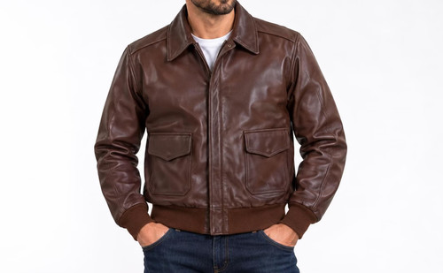 Blouson bomber homme - , cuir