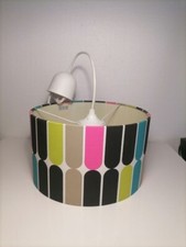 Suspension  style vintage Scandinave multicolore, lustre, abat-jour, luminaire