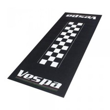 Tapis environnemental Biketek Garage Mat noir blanc pour scooter Piaggio Vespa